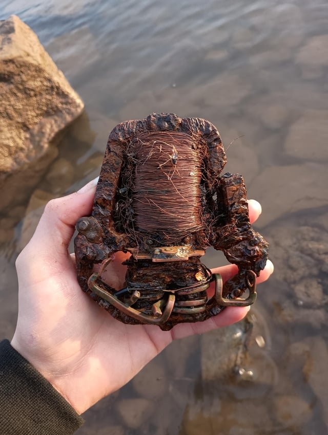 Steel object with copper filaments/wiring – Ohio river, SW OH