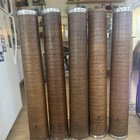 Wooden tubes with silver ends, EA Germany stamped, some say 110 or 100 at bottom