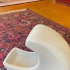 ​1948 Wave shaped porcelain dish, inch deep, foot long, 5 inches wide.