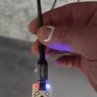 ​Just found this electronic device under the desk at work. It’s pretty small. The blue light blinks